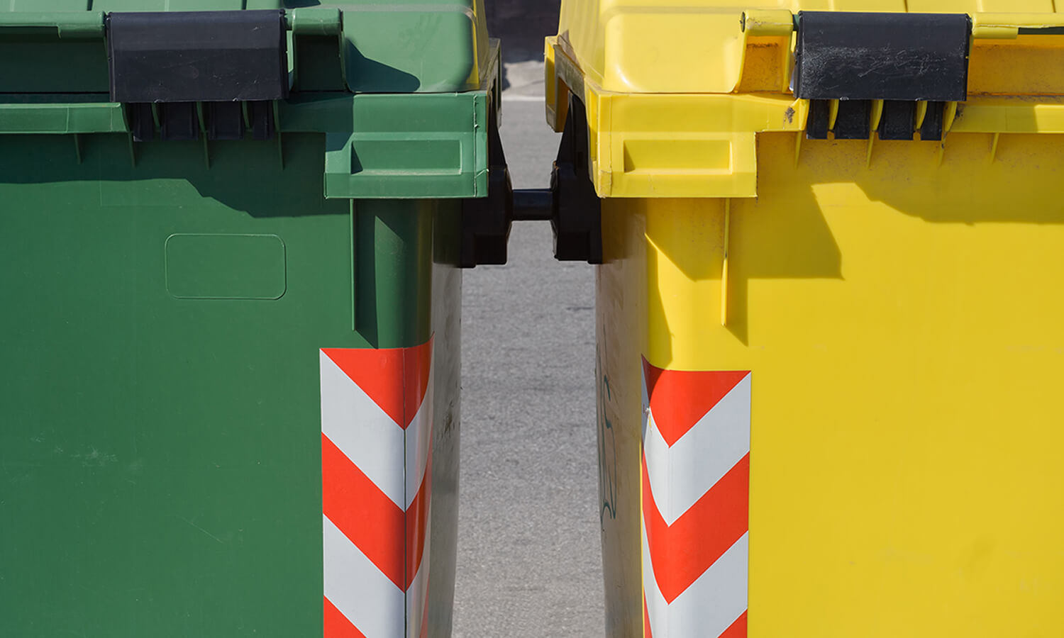 Hospitality waste bins requiring regular cleaning